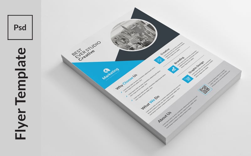 Flat Design Flyer - Corporate Identity Template