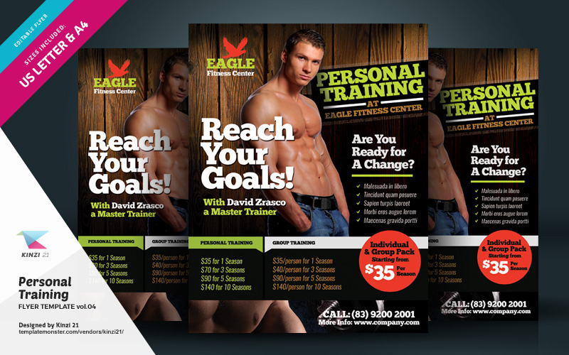Personal Training Flyer - Corporate Identity Template