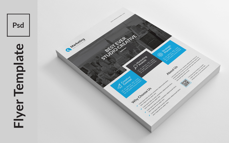 Flat Style Flyer - Corporate Identity Template