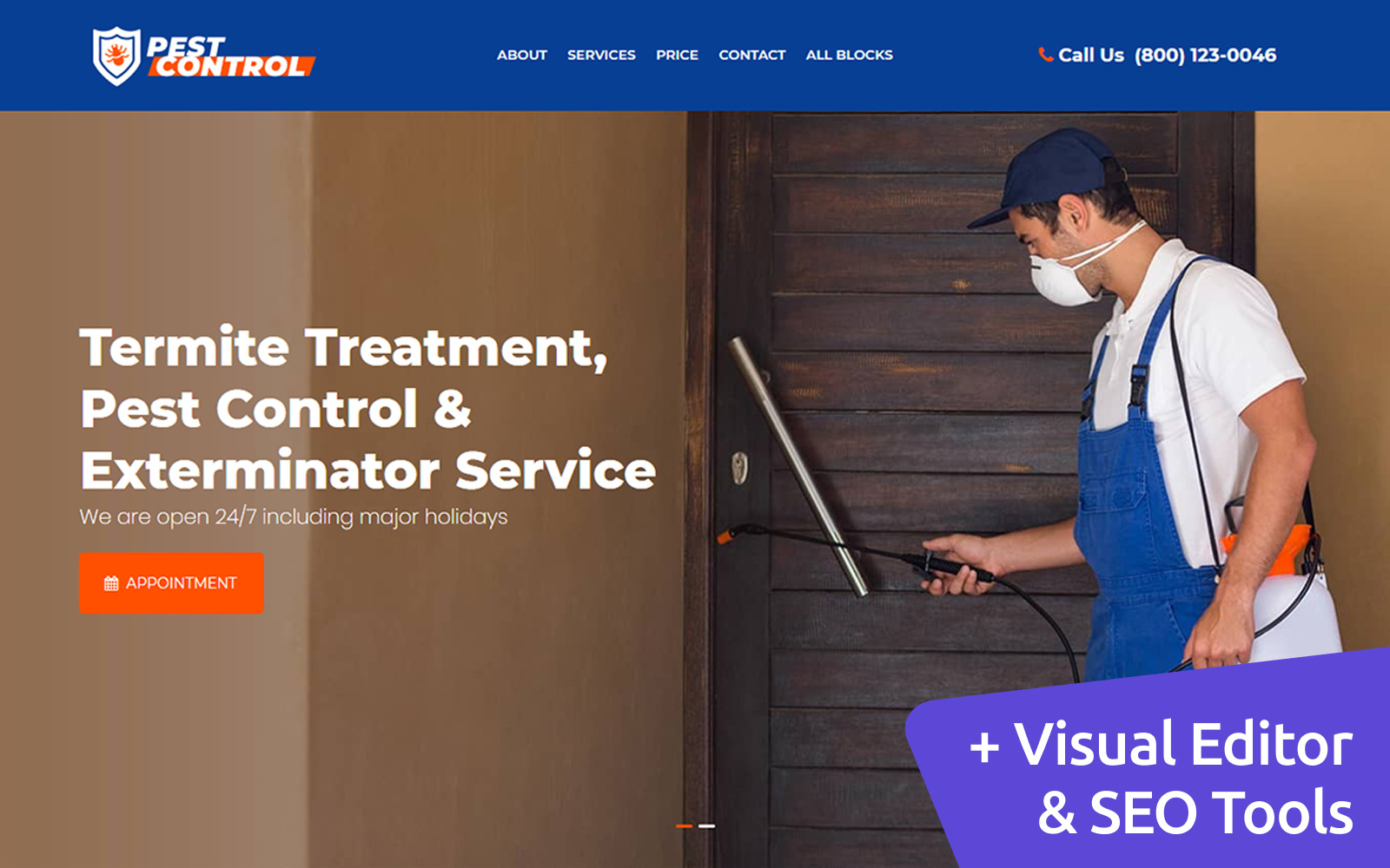 Pest Control Landing Page Template
