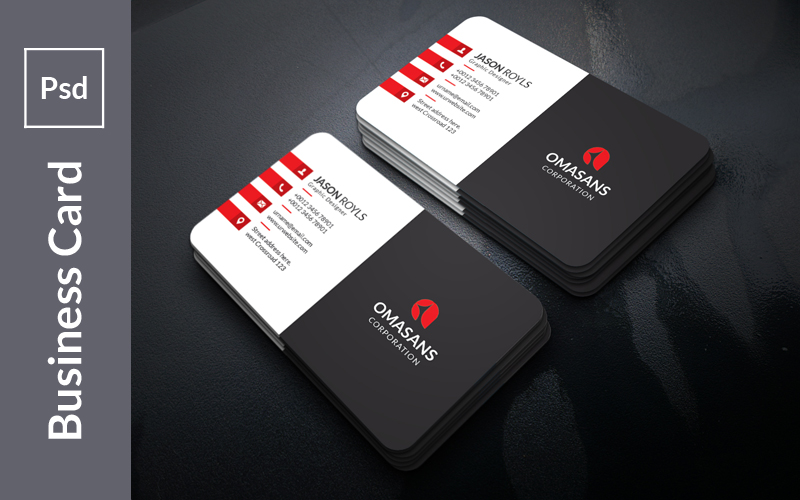 Clean Jason Business card - Corporate Identity Template