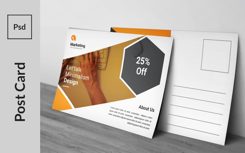 Simple Standard Postcard - Corporate Identity Template