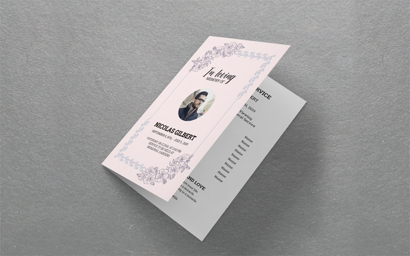 Editable Funeral Program - Corporate Identity Template