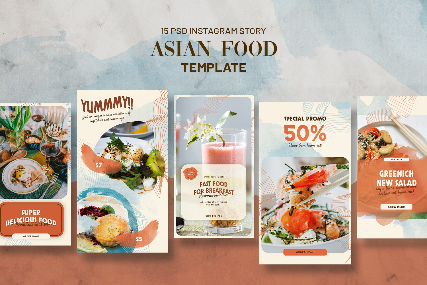 Asian Food Instagram Stories Template for Social Media