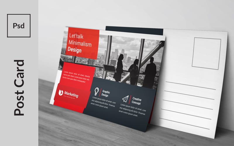 Modern Dark Postcard - Corporate Identity Template