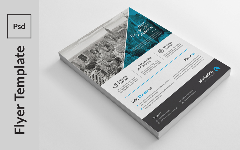 Simple Shape Flyer - Corporate Identity Template