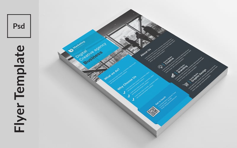 Modern Dark Business Flyer - Corporate Identity Template