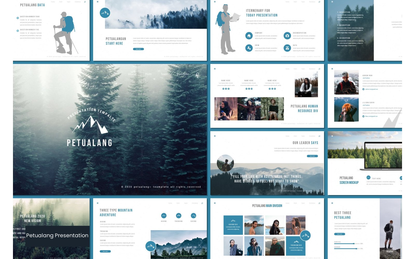 Petualang PowerPoint template