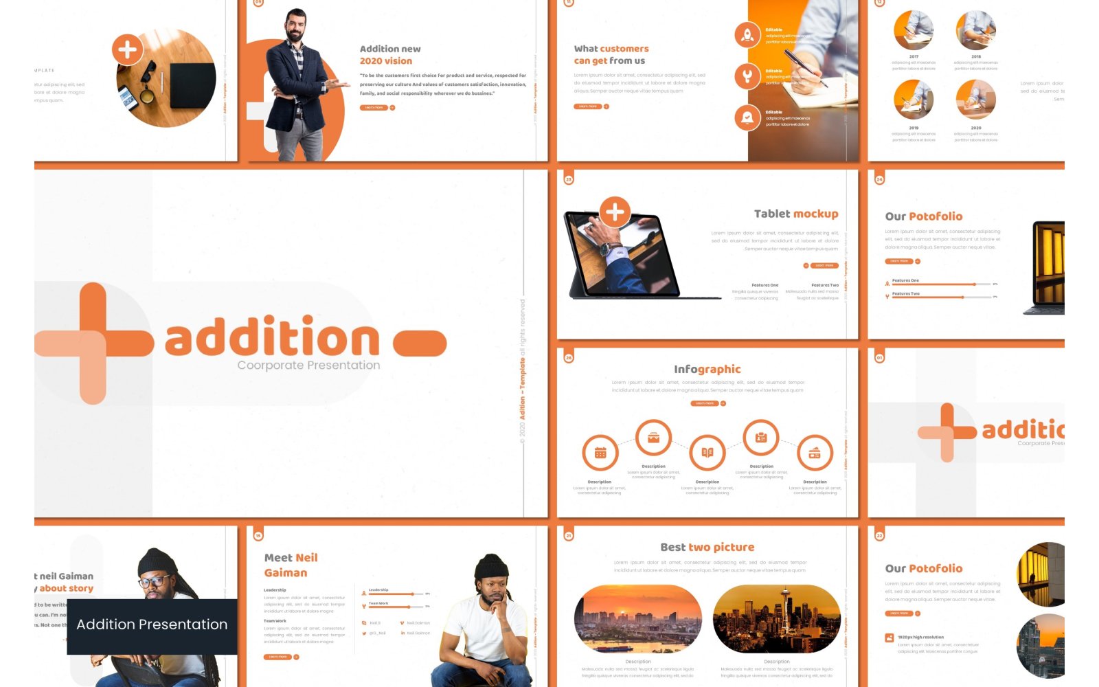 Addition PowerPoint template