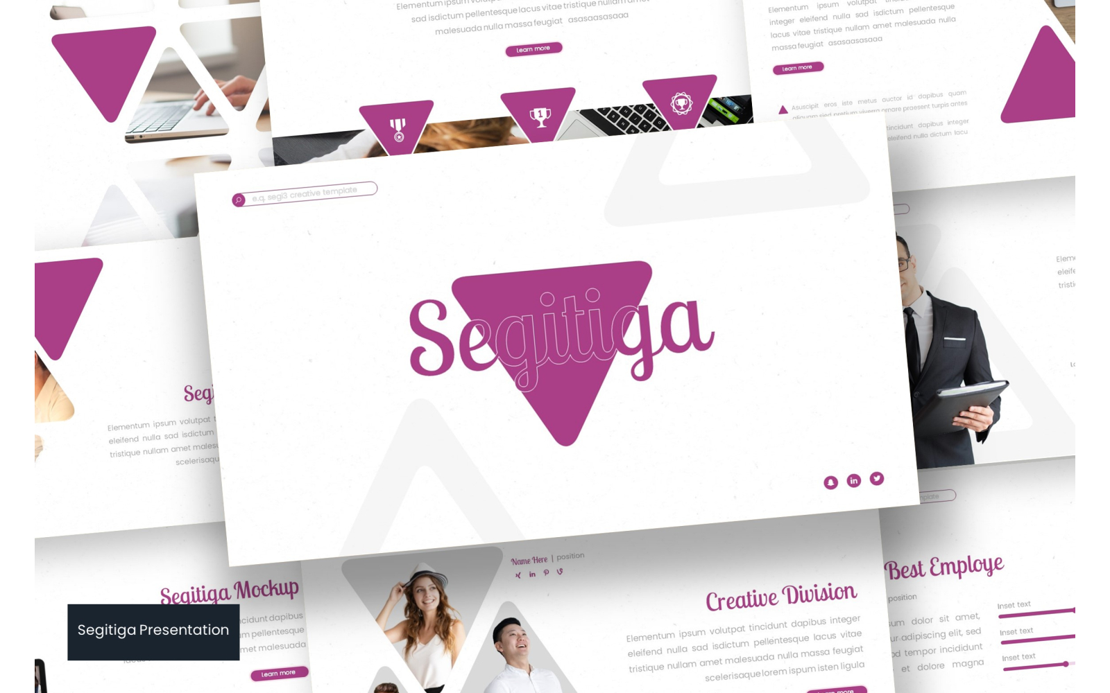 Segitiga PowerPoint template