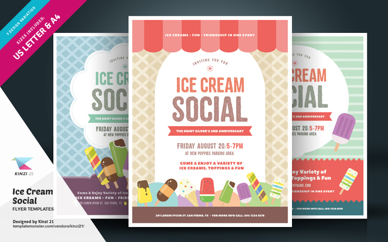 Ice Cream Social Flyer - Corporate Identity Template