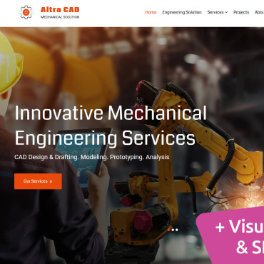Industrial Production Moto CMS 3 Templates 106468