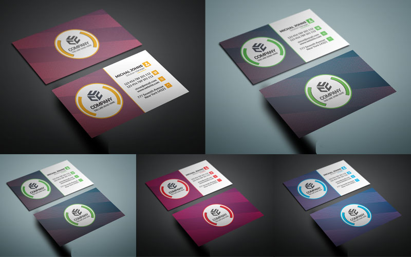 Green Color business card - Corporate Identity Template