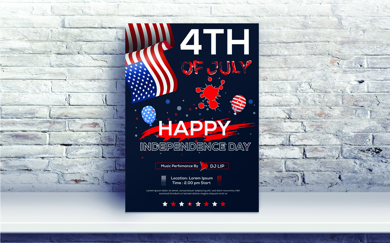 4th of July independence day Celebration - Corporate Identity Template