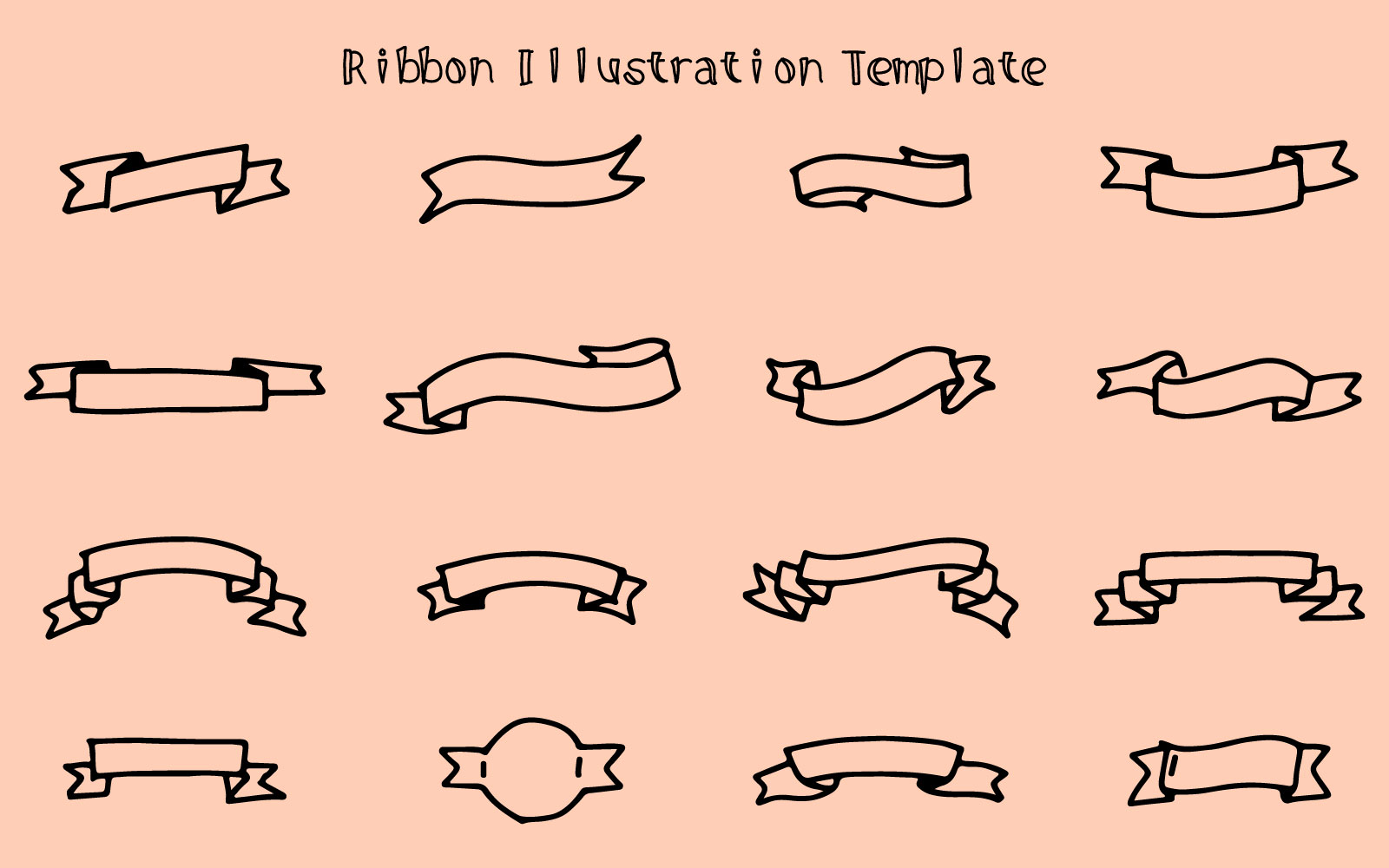 Ribbon template - Illustration