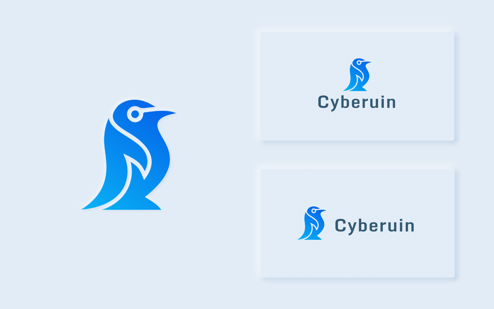 Cyberuin - Modern Penguin Logo Template
