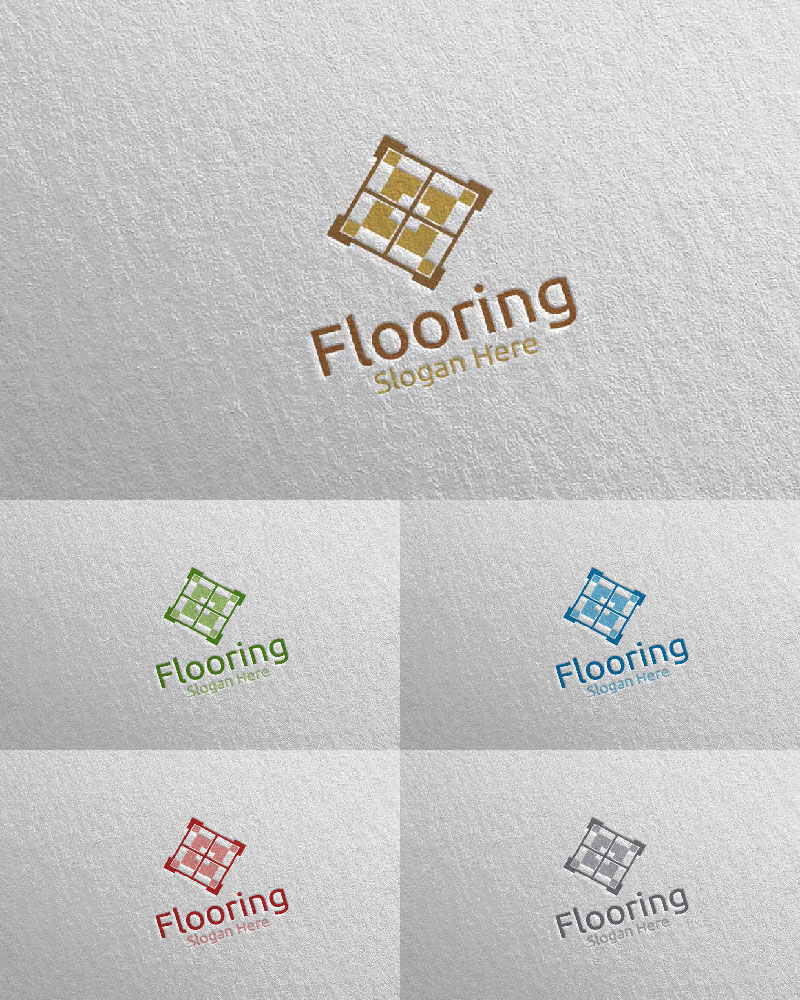 Flooring Parquet Wooden 31 Logo Template
