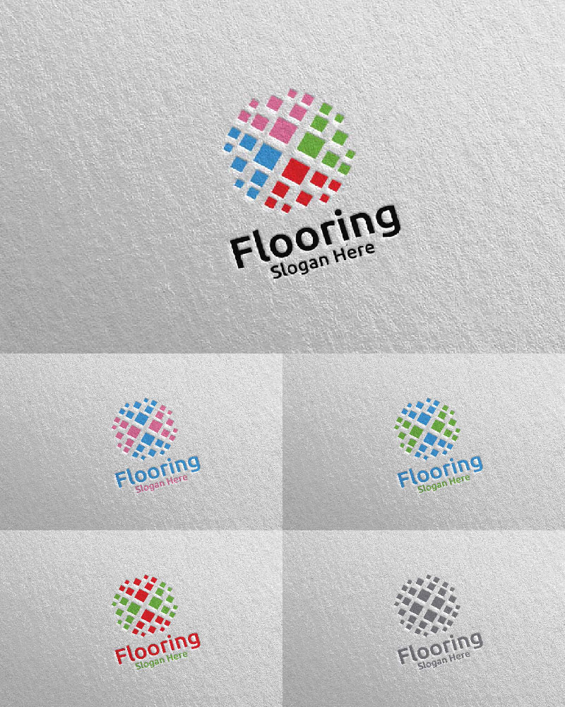 Flooring Parquet Wooden 29 Logo Template