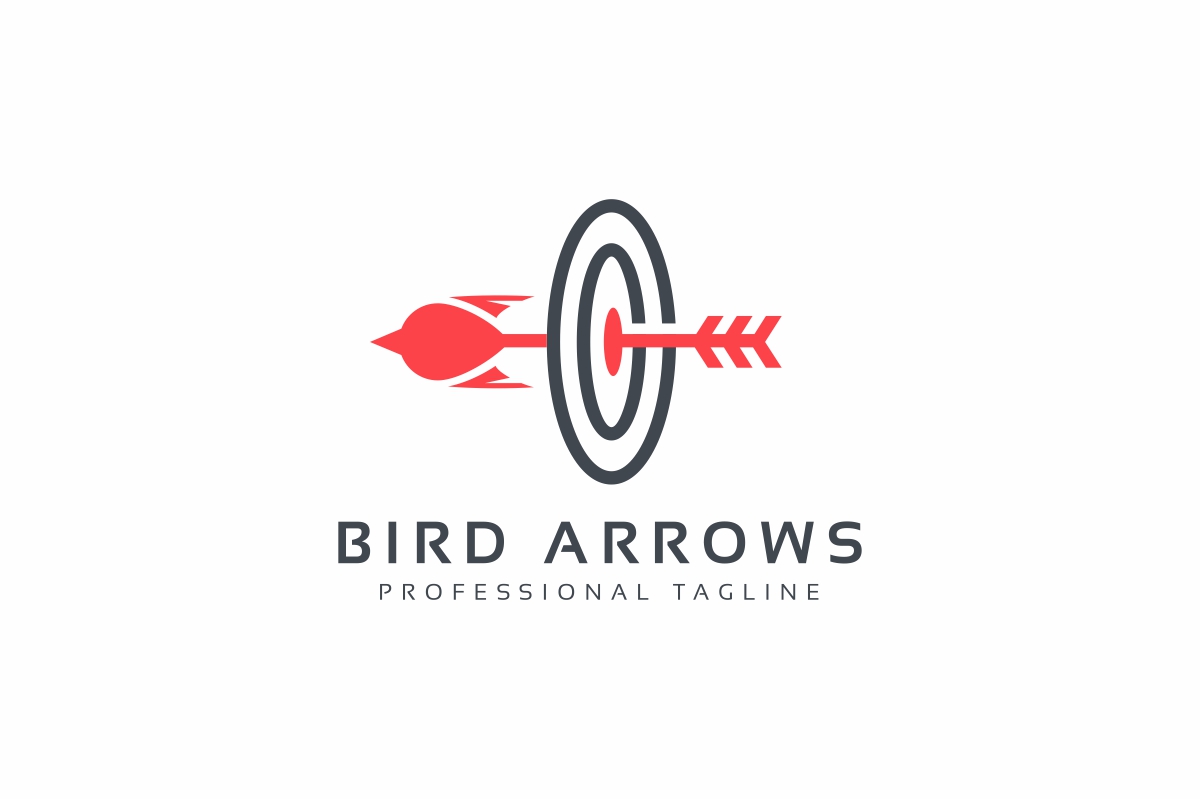 Bird Arrows Target Logo Template