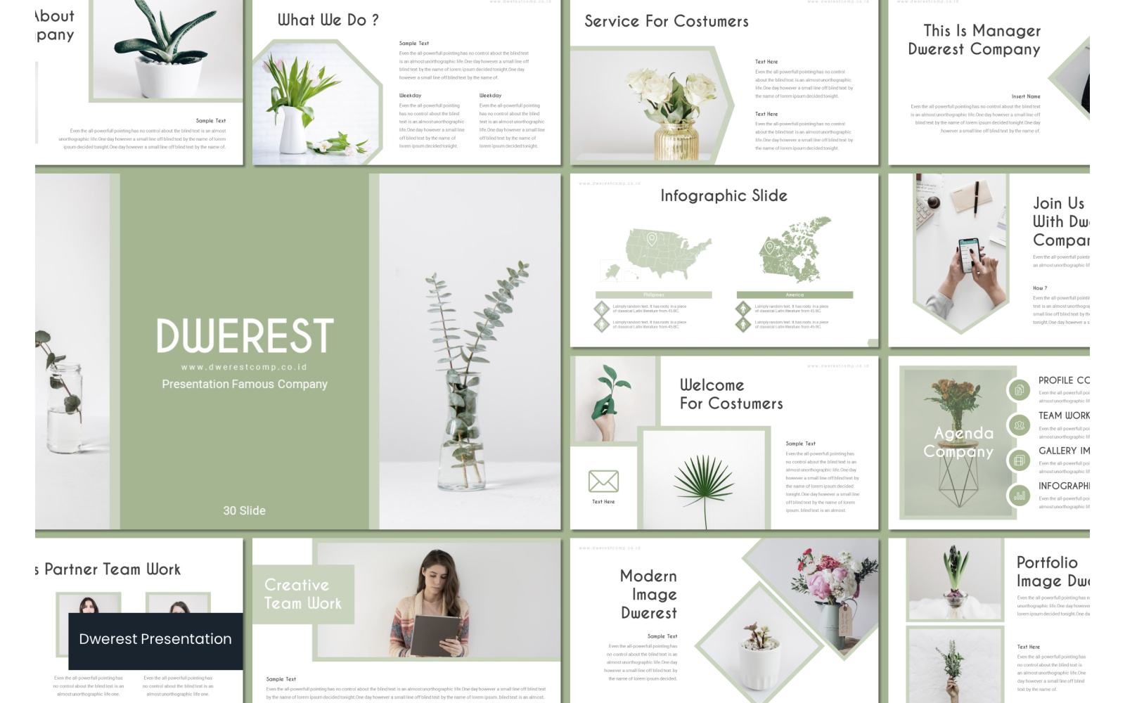 Dwerest PowerPoint template