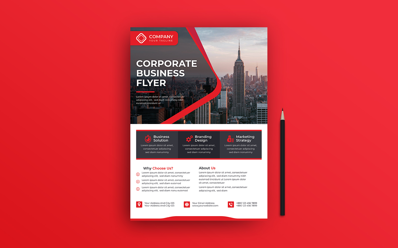 Corporate Business Flyer Template Design - Corporate Identity Template