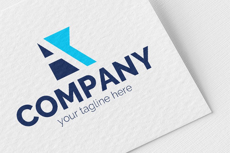 Logo, graphic sign, combines: A + K + Business ladder