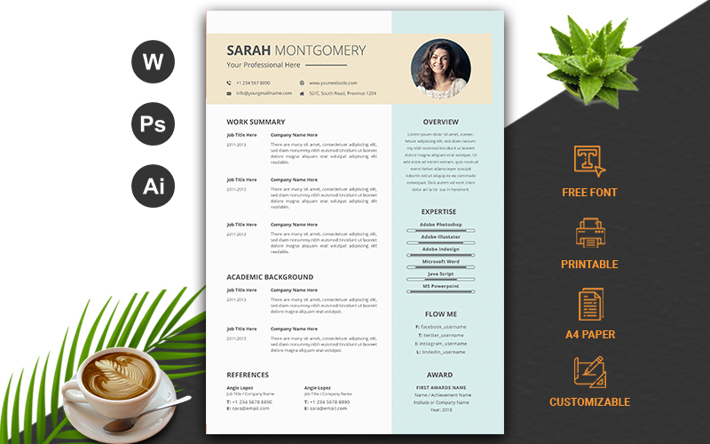 Modern CV/ Resume Template