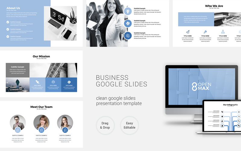 Clean Minimal Presentation Template Google Slides