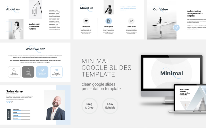 Minimal Clean Presentation Template Google Slides