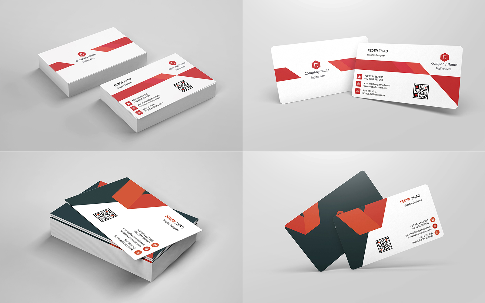 2 in 1 Business Card Bundle - Corporate Identity Template