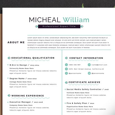 Template Cv Resume Templates 107321