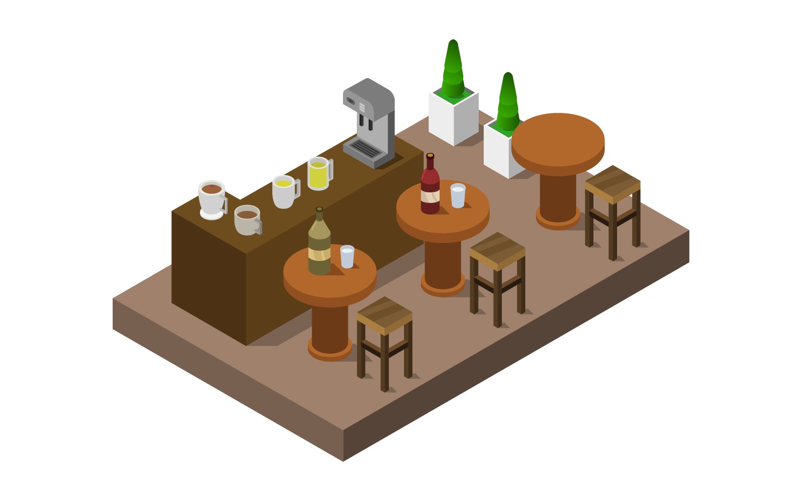 Isometric Bar - Vector Image