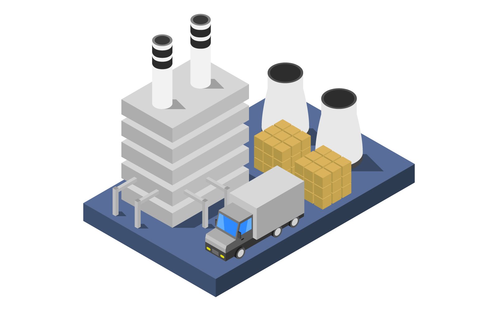 Isometric Industry - Vector Image