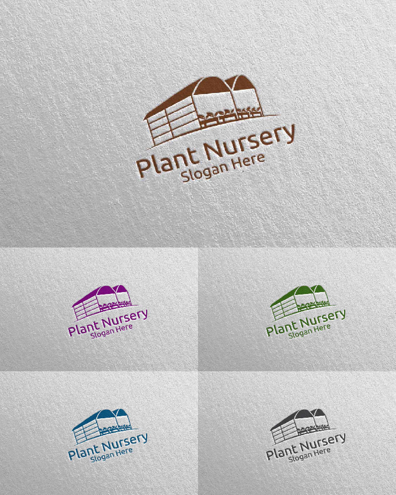Plant Nursery Botanical Gardener Design 18 Logo Template