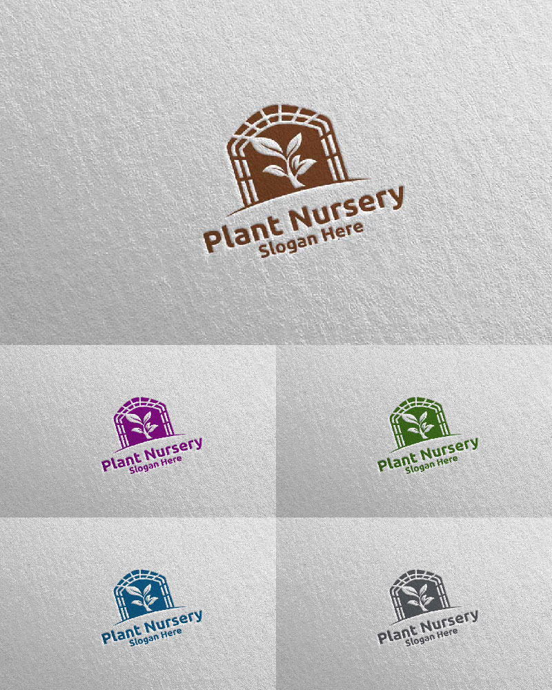 Logo Design Plant Nursery Organic Farming Stock Vector (Royalty Free)  327971276 | Shutterstock