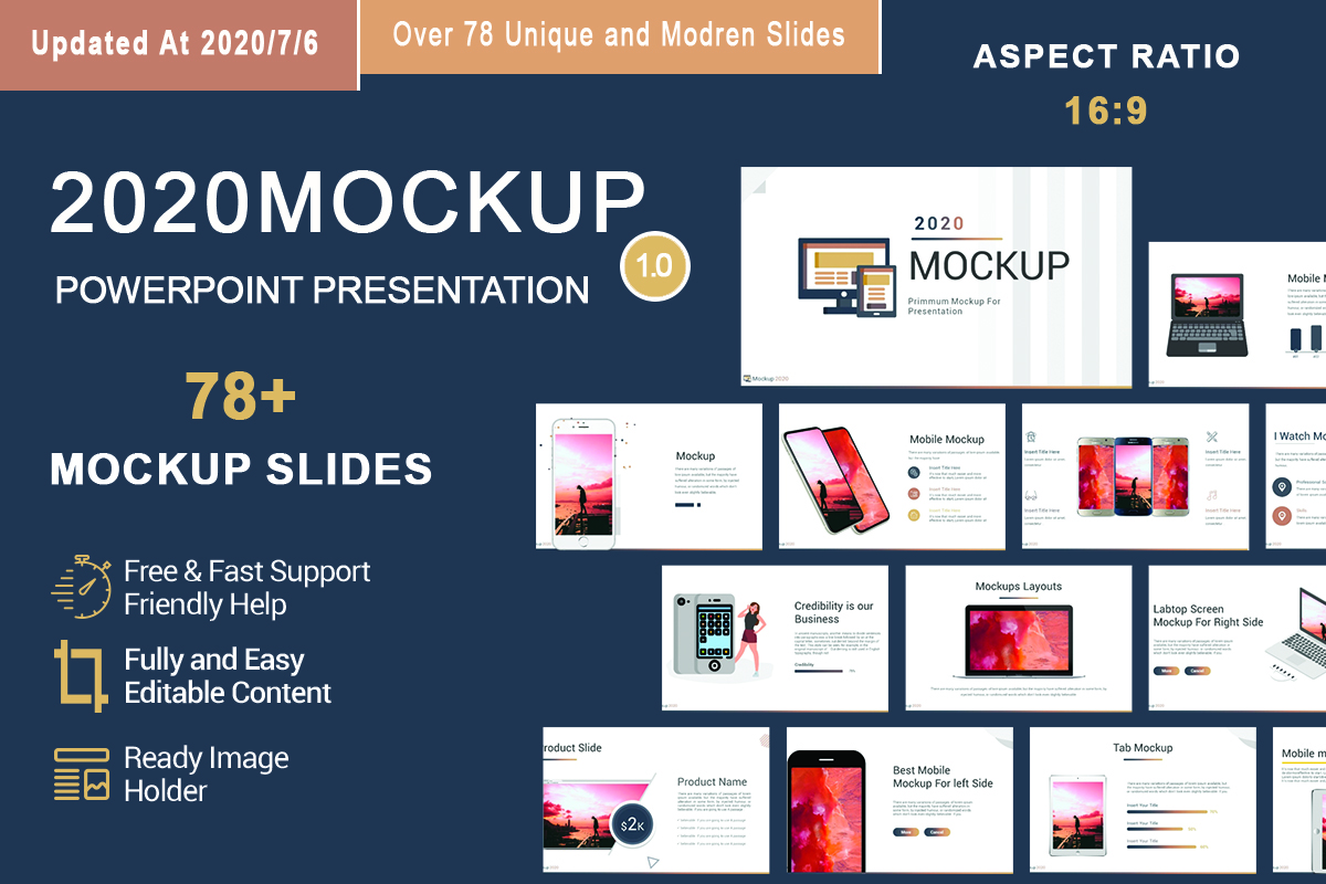 2020 Mockup PowerPoint template