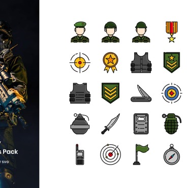 Pack Soldier Icon Sets 107427