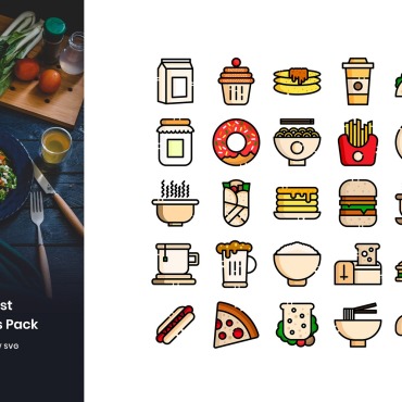 Food Restaurant Icon Sets 107434