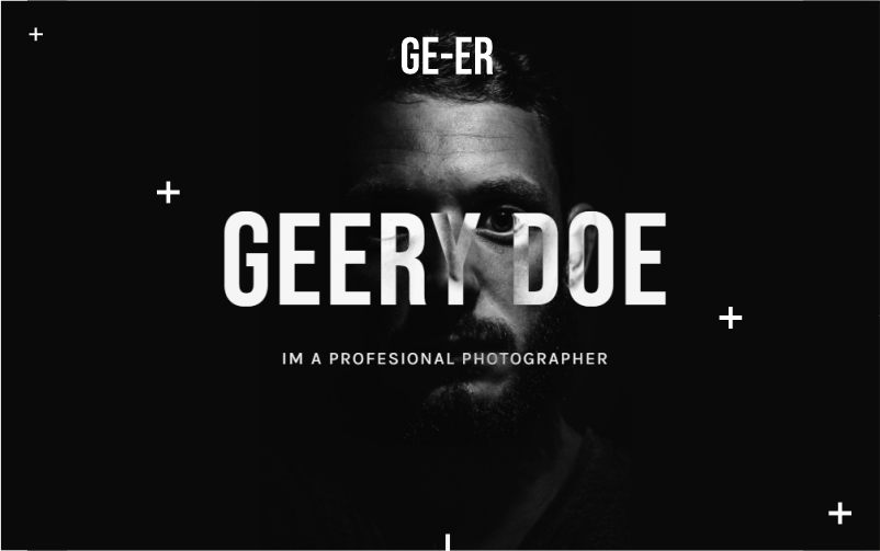Ge-eR - Multipurpose Portfolio Landing Page Template | Outstanding Black and White Website Designs