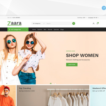 E-commerce Fashion OpenCart Templates 107445