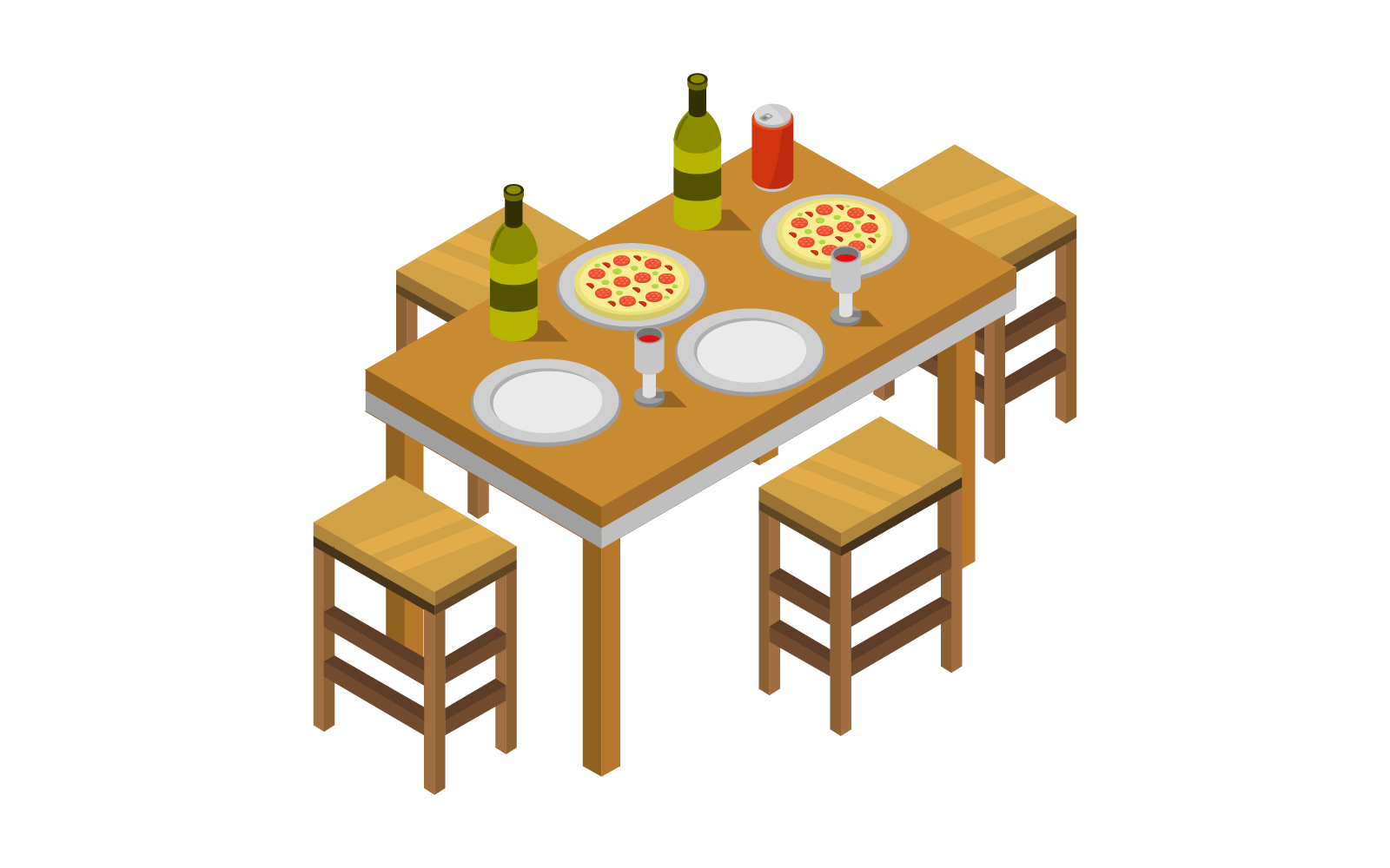 Kitchen Table - Vector Image