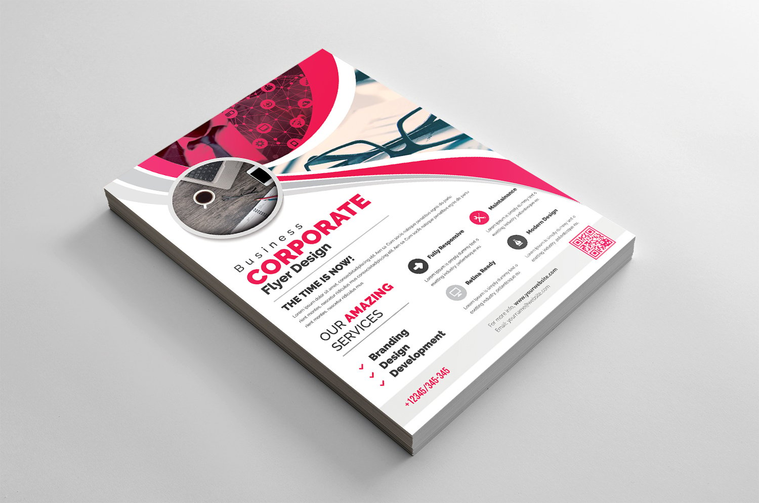 Modern Wavy Flyer - Corporate Identity Template