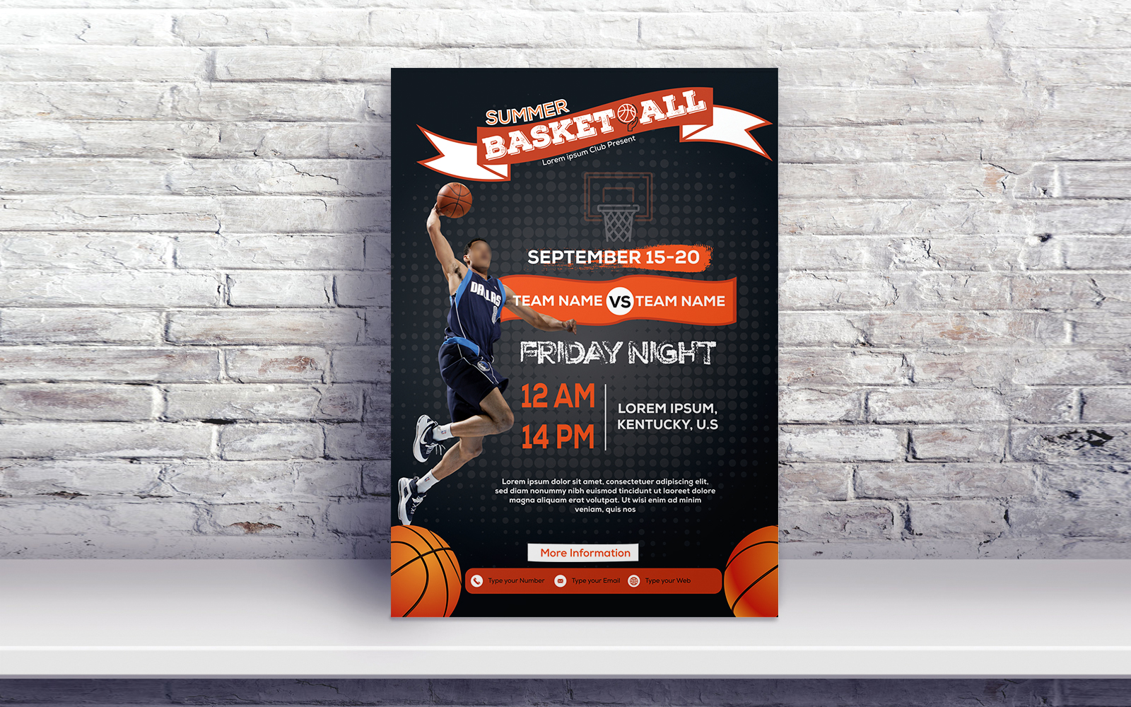 Basketball Flyer - Corporate Identity Template