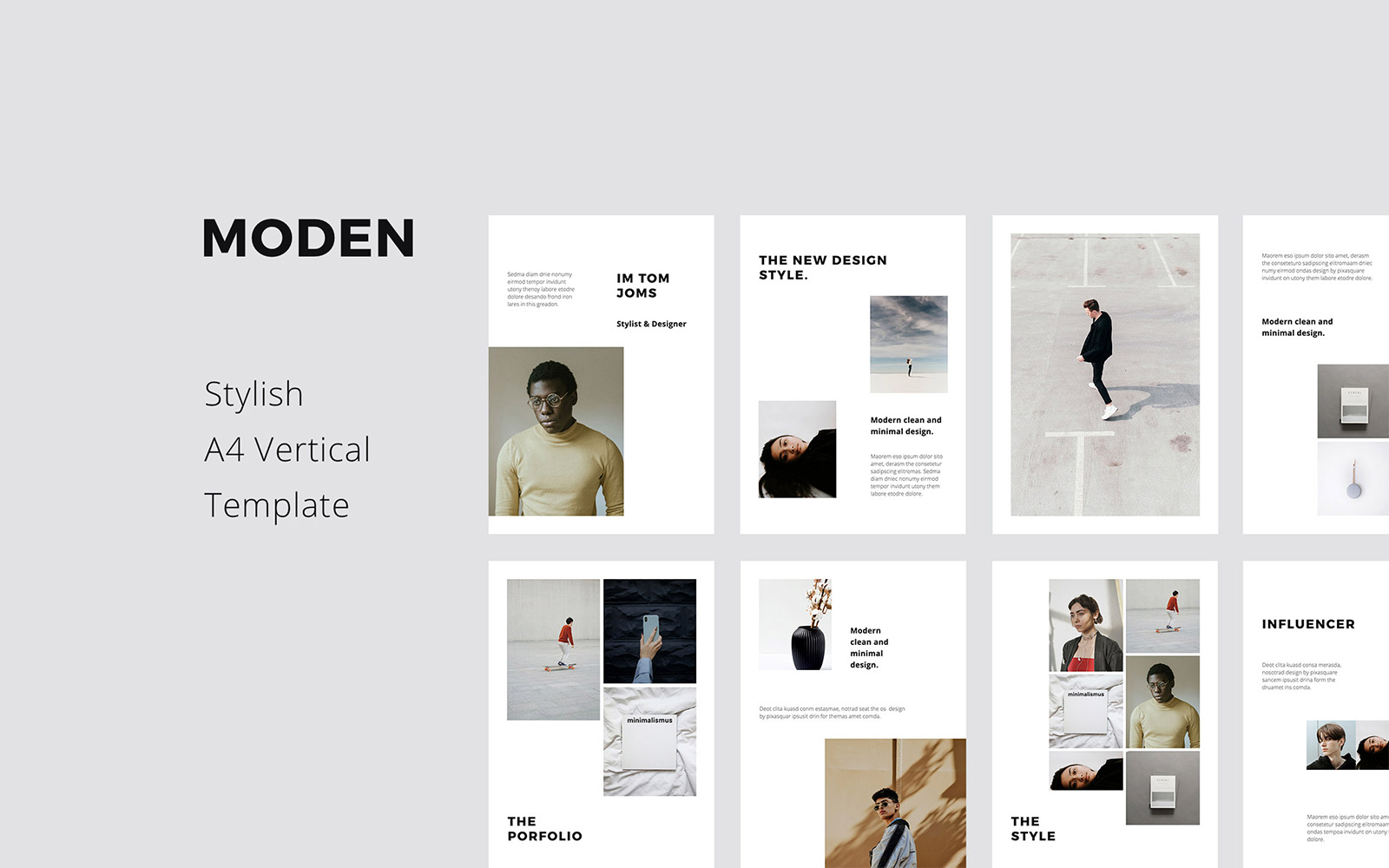 MODEN - A4 Vertical Style - Keynote template