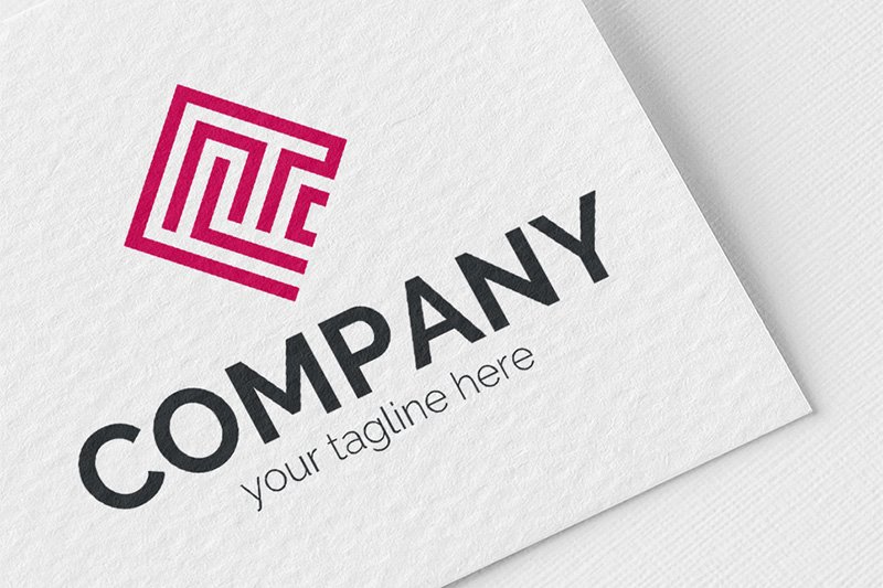 Logo, graphic sign, combines: Maze + R