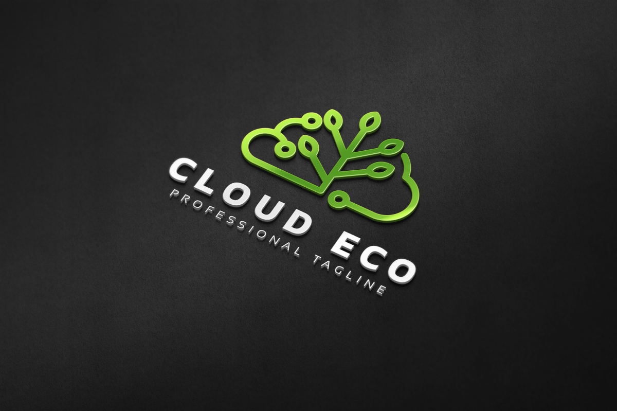 Cloud Eco Logo Template