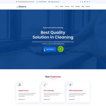 Cleanco Cleaning Landing Page Templates 107698
