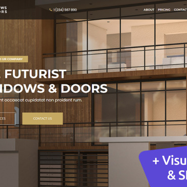 Windows Door Landing Page Templates 107704