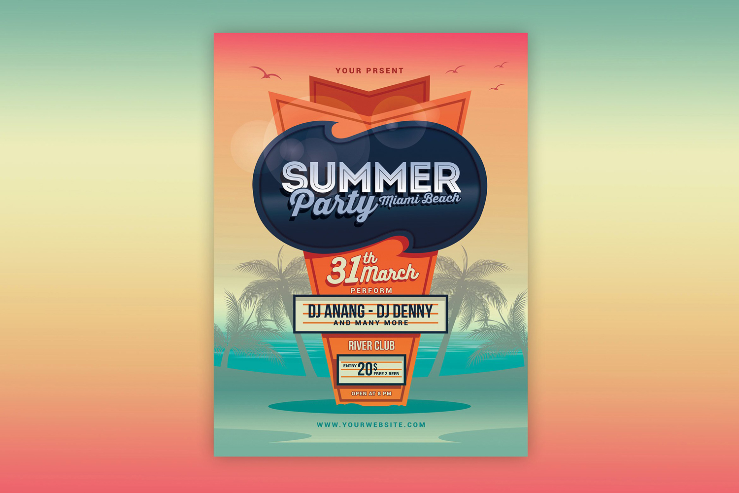 Summer Beach Party Flyer - Corporate Identity Template