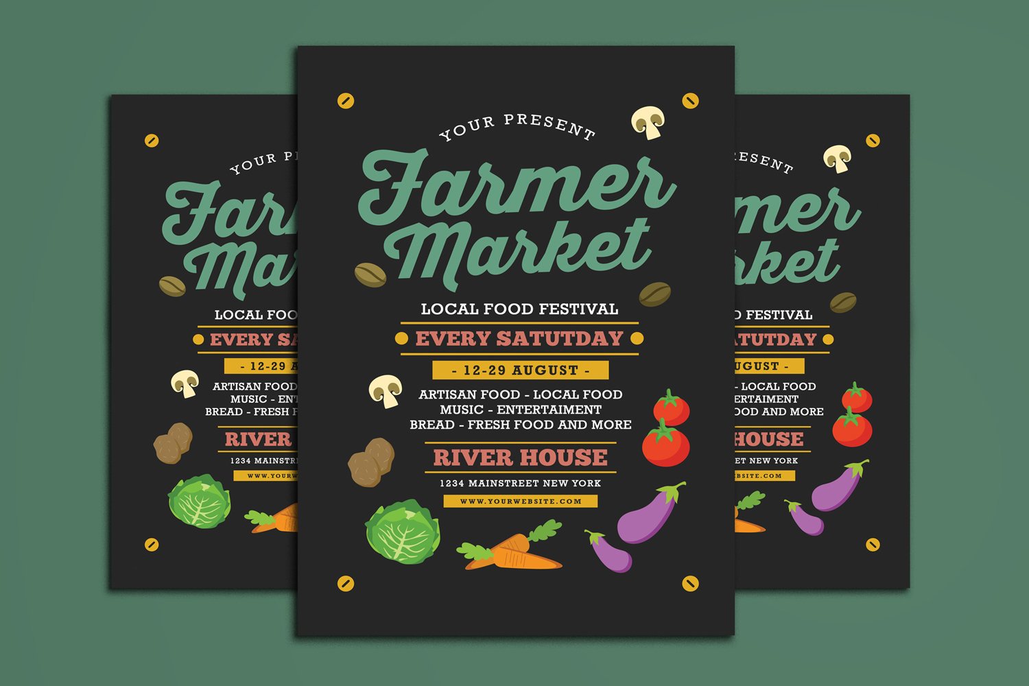 Farmer Market Flyer - Corporate Identity Template